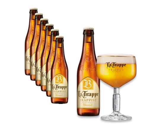 6 x 0,33l La Trappe Blond - das beliebte niederländische Trappistenbier inklusive original Bierdeckel Haus der Biere Berlin. von Bier