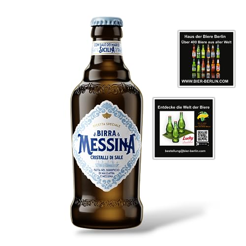 6 x 0,33l Birra Messina Cristalli di Sale - Messina Salzkristalle Bier-inkl. Original Bierdeckel Haus der Biere Berlin von Bier