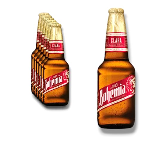 6 x Cerveza Bohemia Clara Helles Bier 0,355l- Mexico mit 4,7% Vol. von Bier