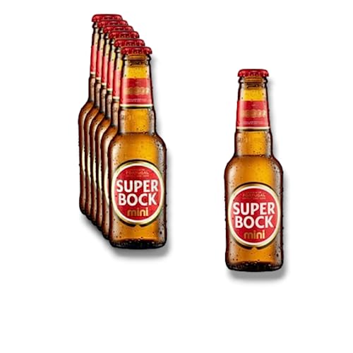 6 x Super Bock Mini Original 0,2l - Das Nr.1 Bier aus Portugal in der beliebten Mini Version mit 5,2% Vol. von Bier