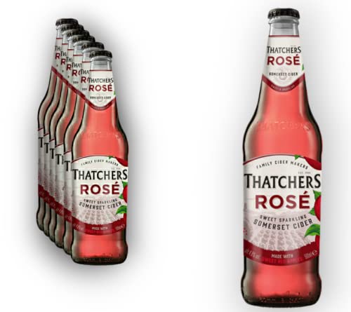 6 x Thatchers Rosé 0,5l- Sweet Sparkling Somerset Cider mit 4,0% Vol.- Schaumwein von Bier