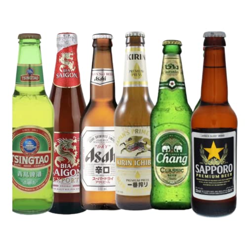 Asia Bier Paket Chang Ashai Sapporo Kirin Ichiban Tsingtao Saigon, Teste Asien! von Bier