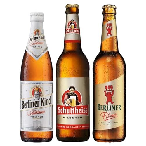 Berliner Biermix Angebot Berliner Jubiläums Pils, Schulheiss und Berliner Pilsner je 4 Flaschen inkl. Bierdeckel Haus der Biere Berlin Berliner Biermix Angebot Berliner Jubiläums Pils, Schulheiss und Berliner Pilsner je 4 Flaschen inkl. Bierdeckel Haus der Biere Berlin von Bier