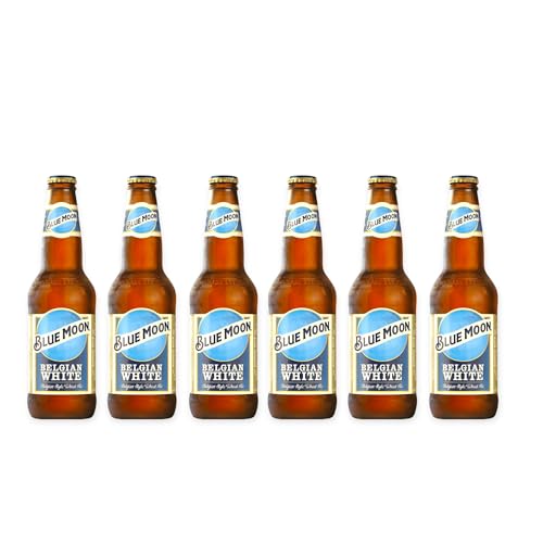 Blue Moon Bier 6 x 0,33l–Der belgische Witbier-Klassiker aus den USA mit 5,4% Vol.- Inkl. Haus der Biere Berlin Bierdeckel von Bier