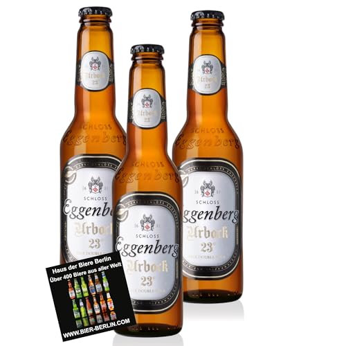 Brauerei Schloss Eggenberg Hopfen 0,33l 9,6% Vol. mit dem original Haus der Biere Berlin Bierdeckel Flaschenanzahl: (12) von Bier
