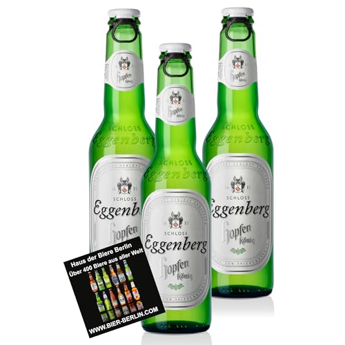 Brauerei Schloss Eggenberg Hopfen 6 Flaschen 0,33l 5% Vol. mit dem original Haus der Biere Berlin Bierdeckel … von Bier