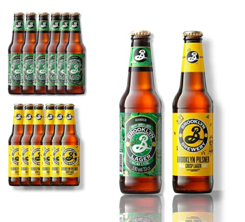 Brooklyn Bier Mix- 6 x Brooklyn Lager + 6 x Brooklyn Crisp Pilsner von Bier
