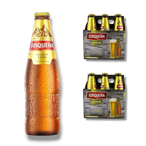 Cusquena golden Lager 12 x 330ml - Lager aus Peru mit 4,8% Vol.- Inklusive Haus der Biere Berlin Bierdeckel von Bier