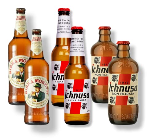 Der Bier Geschmack Italien im Mix je 8 Flaschen Ichnusa Anima Sarda, Birra Moretti & Ichnusa non filtrata von Bier