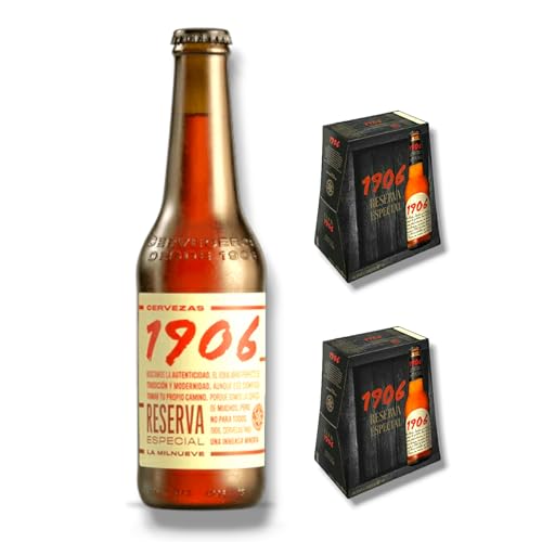 Estrella Galicia 1906 Reserva Especial 12 x 0,33l - Bockbier aus Spanien mit 6,5% Vol.- Inklusive Haus der Biere Berlin Bierdeckel von Bier