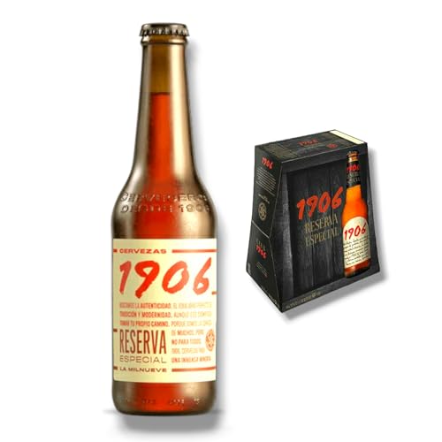 Estrella Galicia 1906 Reserva Especial 6 x 0,33l - Bockbier aus Spanien mit 6,5% Vol.- Inklusive Haus der Biere Berlin Bierdeckel von Bier
