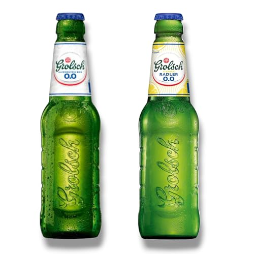 Grolsch Mix Alkoholfrei 24 x 0,3l – Erfrischender Genuss aus Pilsner 0,0% und Radler 0,0%- Inkl. Haus der Biere Berlin Bierdeckel von Bier