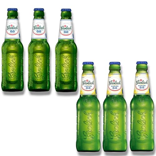 Grolsch Mix Alkoholfrei 6 x 0,3l – Erfrischender Genuss aus Pilsner 0,0% und Radler 0,0%- Inkl. Haus der Biere Berlin Bierdeckel von Bier