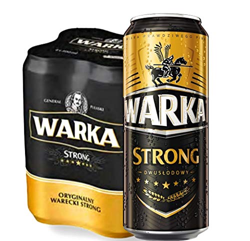 Große Dose 500ml! Warka Strong Bier aus Polen 12 Dosen im Paket, Piwo von Bier