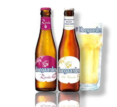 Hoegaarden Mix - je 6 Flaschen Hoegaarden Wit Blanche & 6 Flaschen Hoegaarden Rose Bier von Bier