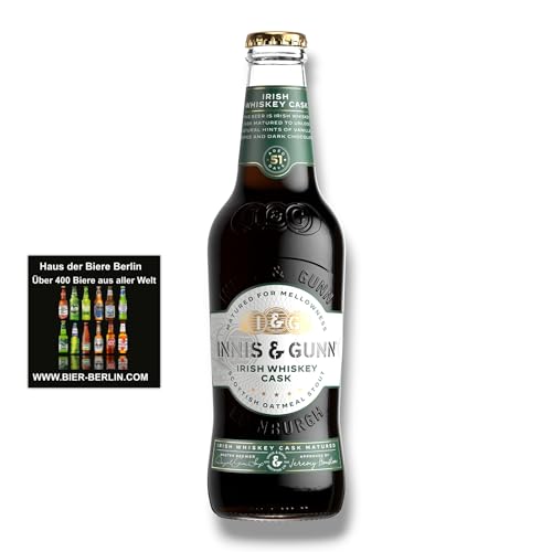Innis & Gunn Irish Whiskey Cask Bier 24 x 0,33l– Scottish Oatmeal Stout 6,1% Vol.- Inklusive Haus der Biere Berlin Bierdeckel von Bier