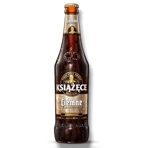 Książęce Ciemne Łagodne 24 x 0,5l - Dark Mild aus Polen mit 4,1% Vol. - Inklusive Haus der Biere Berlin Bierdeckel von Bier