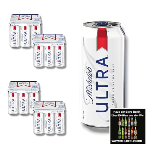 Michelob Ultra Bier 24 x 355ml Dose - Superior Light Beer mit 4,2% Vol. -Original Import aus den USA - Inkl. Haus der Biere Berlin Bierdeckel Michelob Ultra Bier 24 x 355ml Dose - Superior Light Beer mit 4,2% Vol. -Original Import aus den USA - Inkl. Haus der Biere Berlin Bierdeckel von Bier