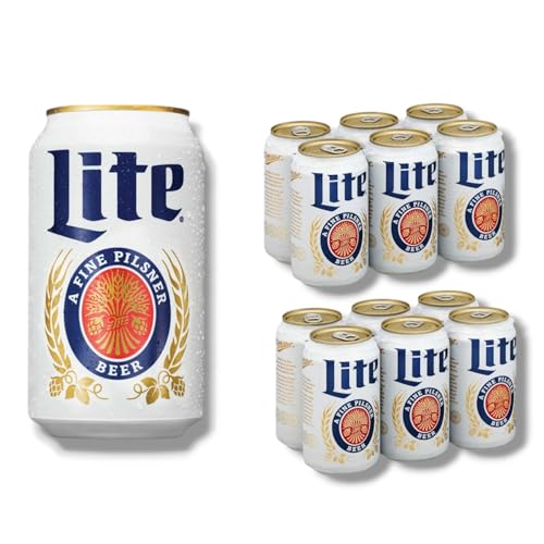 Miller Lite 12 x355ml- Kalorienreduziertes Leichtbier als amerikanisches Pils mit 4,2% Vol.- Inkl. Haus der Biere Berlin Bierdeckel Miller Lite 12 x355ml- Kalorienreduziertes Leichtbier als amerikanisches Pils mit 4,2% Vol.- Inkl. Haus der Biere Berlin Bierdeckel von Bier