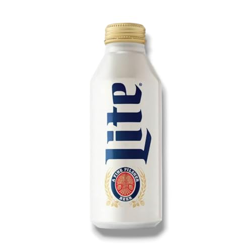 Miller Lite Aluflasche 24 x 473ml- Das Original Light Beer aus den USA kalorienreduziert- Inkl. Haus der Biere Berlin Bierdeckel von Bier