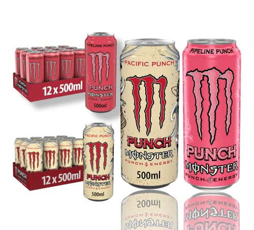 Monster Punch Mix- Je 12 x Monster Pacific Punch & 12 x Monster Pipeline Punch-Juiced Monster Energy Booster von Bier