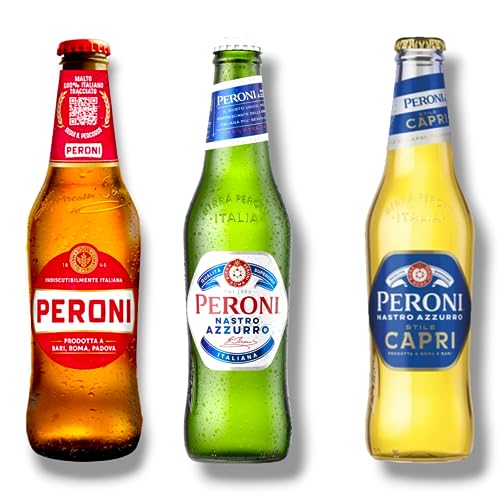 Peroni Mix - Je 4 x Nastro Azzurro & Prodotta a Bari & Stil Capri - Italiens beliebte Biere 330ml (24 Flaschen) von Bier
