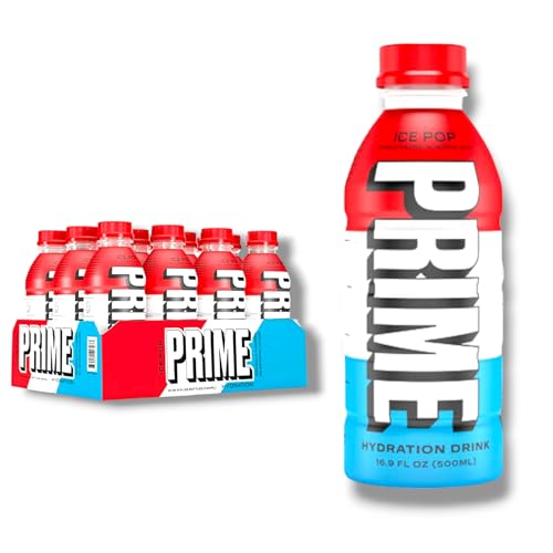 Prime Hydration Ice Pop 12 x 500ml - Der perfekte Sportdrink für Sportler und Fitnessfans- Koffeinfrei, Antioxidantien + Elektrolyte von Bier
