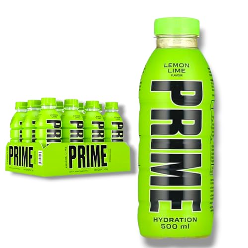 Prime Hydration Lemon Lime 12 x 500ml - Der perfekte Sportdrink für Sportler und Fitnessfans- Koffeinfrei, Antioxidantien + Elektrolyte von Bier