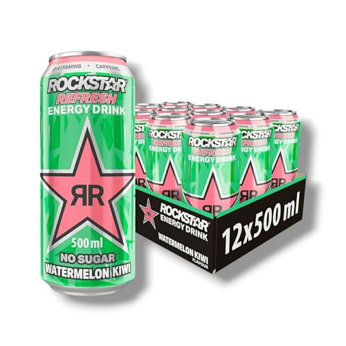 Rockstar Refresh Energy Drink 500ml - Watermelon Kiwi 12 x 500ml von Bier