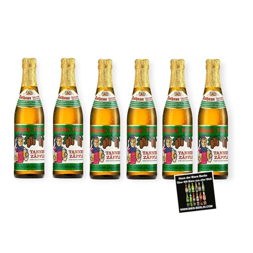 Rothaus Pils Tannenzäpfle – 6 x 0,33l Flaschen | Original Schwarzwald Bier | Deutsches Pils nach Reinheitsgebot | Herb-Frischer Geschmack | inkl. Haus der Biere Berlin Bierdeckel von Bier