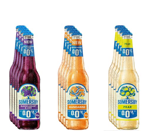 Somersby Mixpaket alkoholfrei je 4 x Blackcurrant, Mandarine & Birne 0,4l von Bier