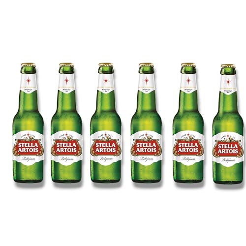 Stella Artois Lagerbier – 6 x 0,33 l Flaschen – Belgisches Bier – 5,0 % Vol. – inkl. Haus der Biere Berlin Bierdeckel Stella Artois Lagerbier – 6 x 0,33 l Flaschen – Belgisches Bier – 5,0 % Vol. – inkl. Haus der Biere Berlin Bierdeckel von Bier