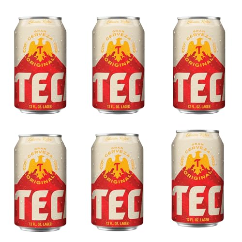 Tecate Original Lagerbier 6 x 0,35– Der erfrischende Geschmack Mexikos mit 4,5% Vol.-Inkl. Haus der Biere Berlin Bierdeckel von Bier