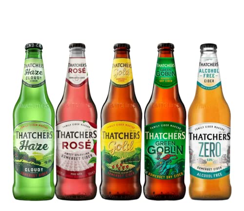 Thatchers Somerset Cider Mix 0,5l- je 1 x Haze, Rosé, Gold, Green Goblin & Zero Thatchers Somerset Cider Mix 0,5l- je 1 x Haze, Rosé, Gold, Green Goblin & Zero von Bier