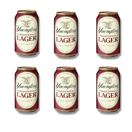 Yuengling Traditional Lager Bier – Original Amerikanisches Lager 6 x 355ml - Inkl. Haus der Biere Berlin Bierdeckel – von Bier