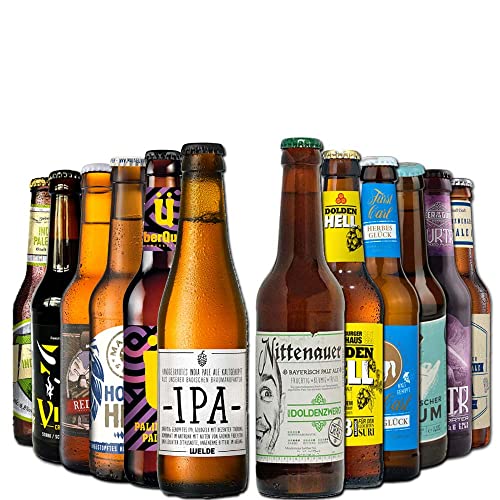 BierSelect Craft Beer Paket - 12 verschiedene Craft Beer Spezialitäten (12x0,33l) - super Geschenkidee für Craft Beer Fans zum Geburtstag, Weihnachten, Ostern oder zum Vatertag von BierSelect