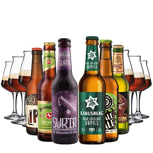 BierSelect Verkostungspaket mit Gläsern - perfekte für die Bierverkostung Zuhause - Biertasting mit Freunden - ideales Geschenkpaket von BierSelect