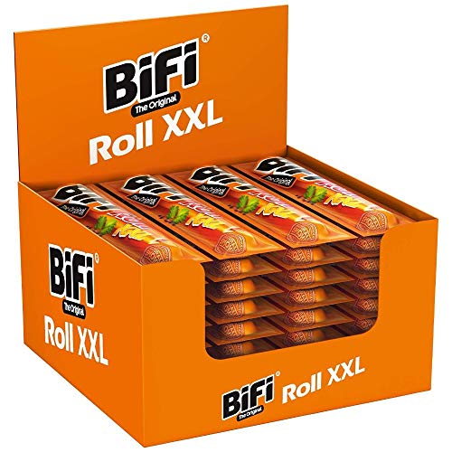 BiFi Roll XXL – 24er Pack (24 x 70 g)– Snack im Teigmantel – Herzhafter, großer Salami Fleischsnack – Snack im Teigmantel von Bifi