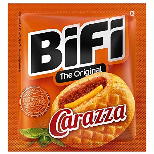 BiFi | The Original Carazza 40g | Weizengebäck mit Füllung aus Salami, Käse und Pizza-Sauce von Bifi