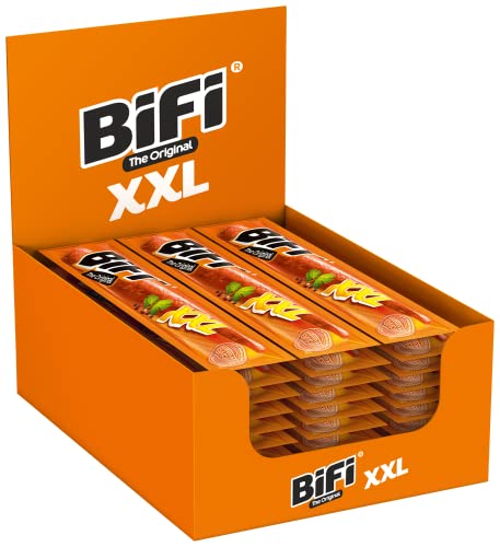 BiFi Original XXL – 30er Pack (30 x 40g) – Herzhafter Salami Fleischsnack – Geräucherte Wurst als Snack to go von Bifi