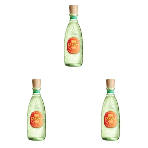 Big Kahuna PINEAPPLE Gin | Feel the Aloha Spirit | Mit dem natürlich frischem Geschmack der Ananas | 40% Vol., 1 x 700ml (Packung mit 3) von Big Kahuna