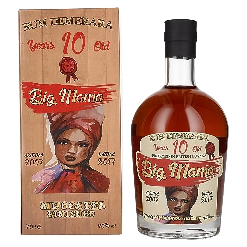 Big Mama 10 Years Old Rum Demerara Muscatel Finished 40% Vol. 0,7l in Geschenkbox von Big Mama