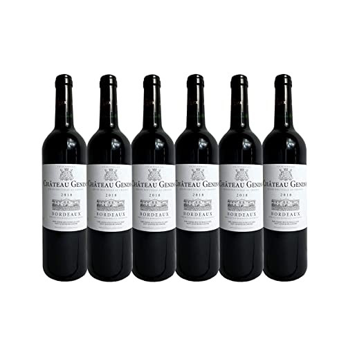 Chateau Genins Rotwein trocken - 6 x - Jahrgang 2018 0,75 l 13,5% Alkohol 6,00 EUR/l französischer Rotwein Bordeaux von Bilderrahmen Neumann