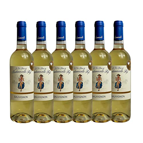 Sauvignon Weisswein Mademoiselle Fifi - 6 x, Jahrgang 2017 0.75l, 11,5% Alkohol, Prämiert 2018 mit Gold in Frankfurt 6,60 EUR/ von Bilderrahmen Neumann