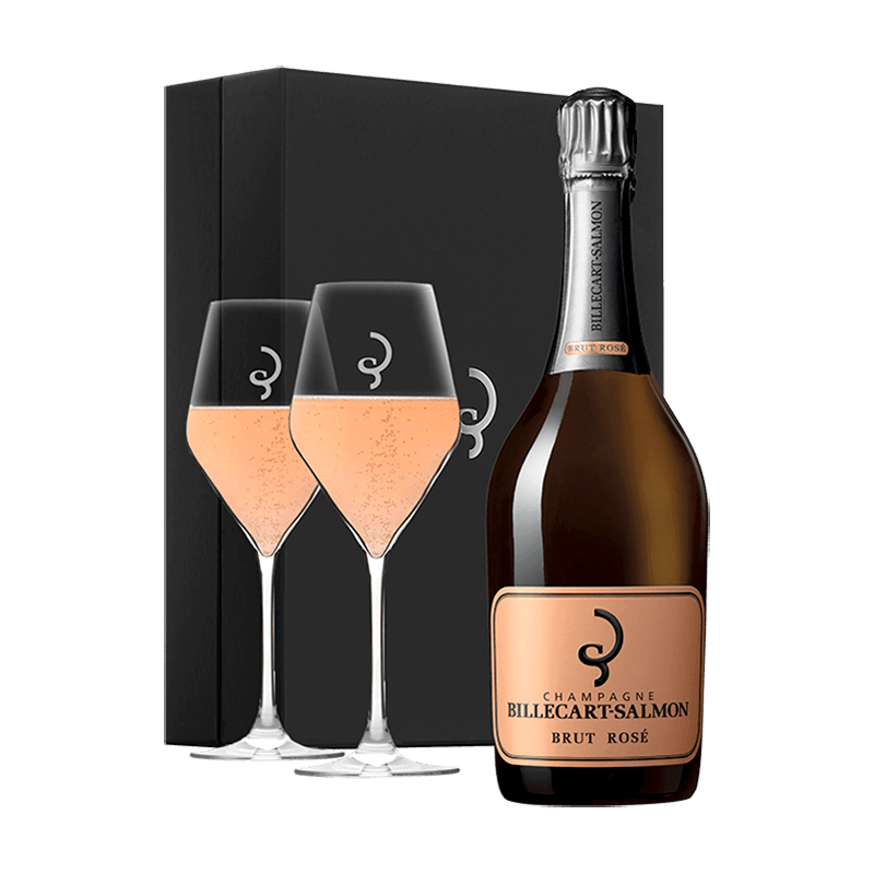 Billecart-Salmon : Coffret Dégustation Brut Rosé & Flûtes von Billecart-Salmon