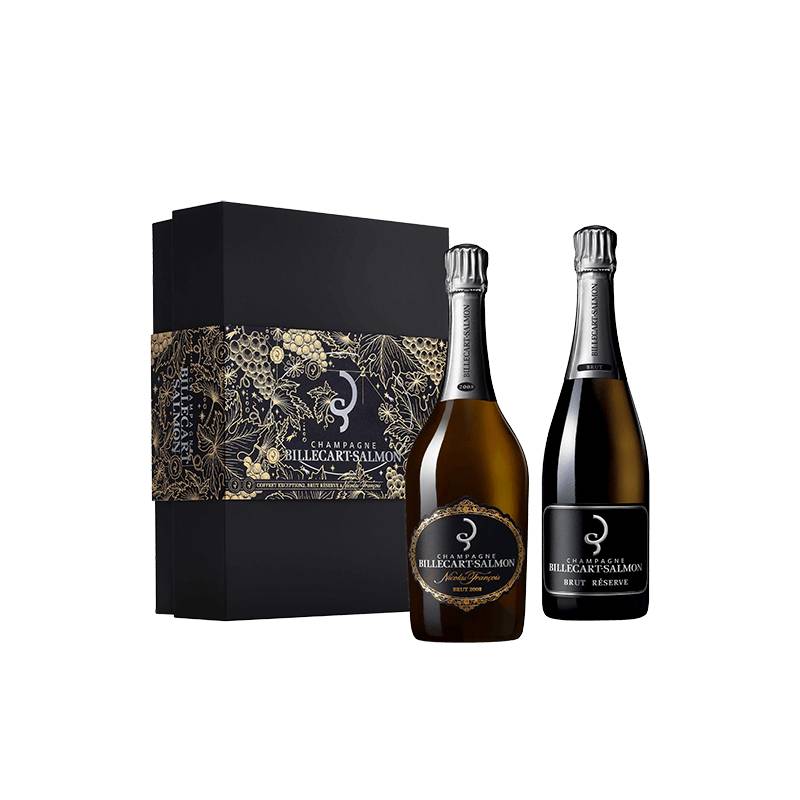 Billecart-Salmon : Coffret Exception 2 Brut Réserve et Nicolas François 2008 von Billecart-Salmon