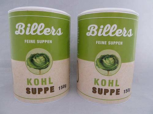 Biller Kohlsuppe Doppelpack Instant Diät Suppe Slim vegan glutenfrei ohne Glutamat vegetarisch 2x 150g Dose Biller Kohlsuppe Doppelpack Instant Diät Suppe Slim vegan glutenfrei ohne Glutamat vegetarisch 2x 150g Dose von Biller