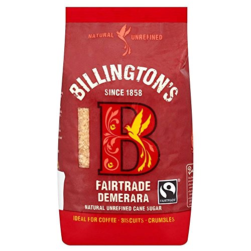 Billington Fairtrade Natur Demerara Rohrohrzucker (500g) - Packung mit 2 von Billington's