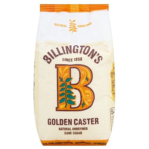 Billington Natural Goldene Caster Rohrohrzucker (1 kg) - Packung mit 2 von Billington's