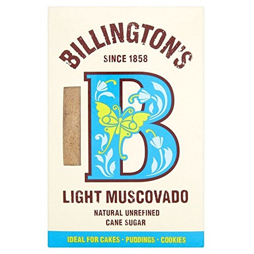 Billington ist Natural Light Muscovado Rohrohrzucker (500g) - Packung mit 2 von Billington's